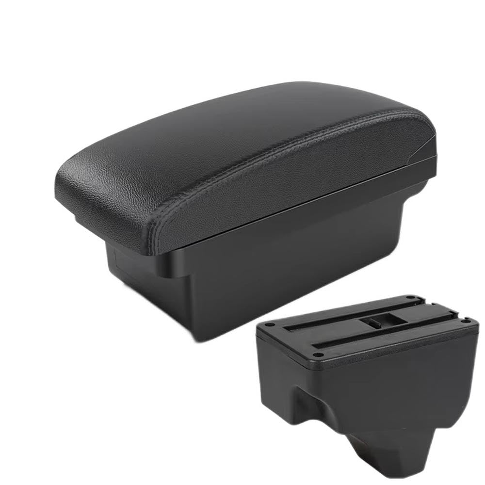 FSOZDBBPL For Peugeot 2008 For Peugeot 208 2019-2024 Car Armrest Box Storage Box Retrofit Car Accessories Interior Parts(A2 Black line NO USB)