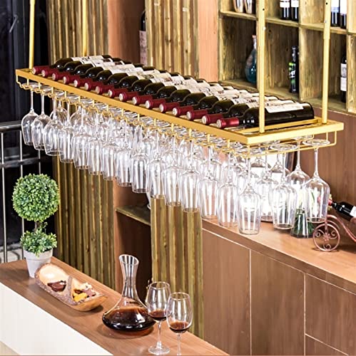 Étagère à vin murale réglable en hauteur et support bouteille de plafond - 3