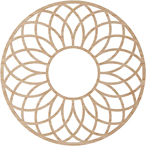 Image of Ekena Millwork 38 inchOD x 13 inchID x 1 /4 inchT Cannes Wood Fretwork Pierced Ceiling Medallion, Alder