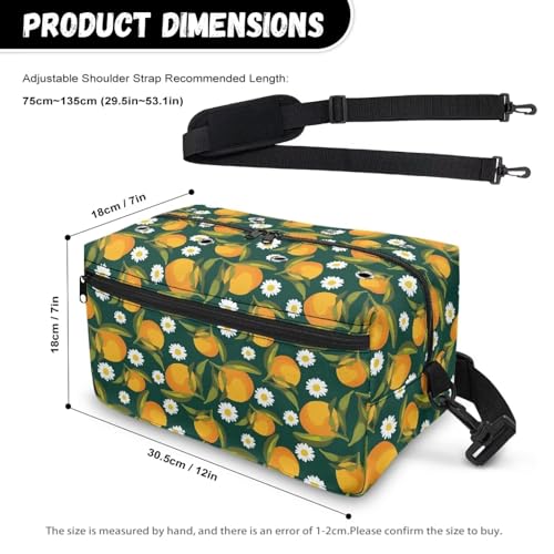 Image of Drnuikhe Tangerine Knitting Bag Crochet Bag Dust Resistant Yarn Organizer Knitting & Crochet Supplies Yarn Bag for Knitting Needles Traveling Knitting Bag Organizer Yarn, Crochet Kit