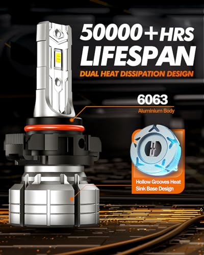 Image of SEALIGHT 5202 LED Fog Light Bulbs Yellow, 12000LM 24W Strong Penetration 5202 5201 PS19W PS24W Fog Light Bulbs LED, 3000K Amber Yellow Fog Lights LED with 5530 CSP Chips. Pack of 2