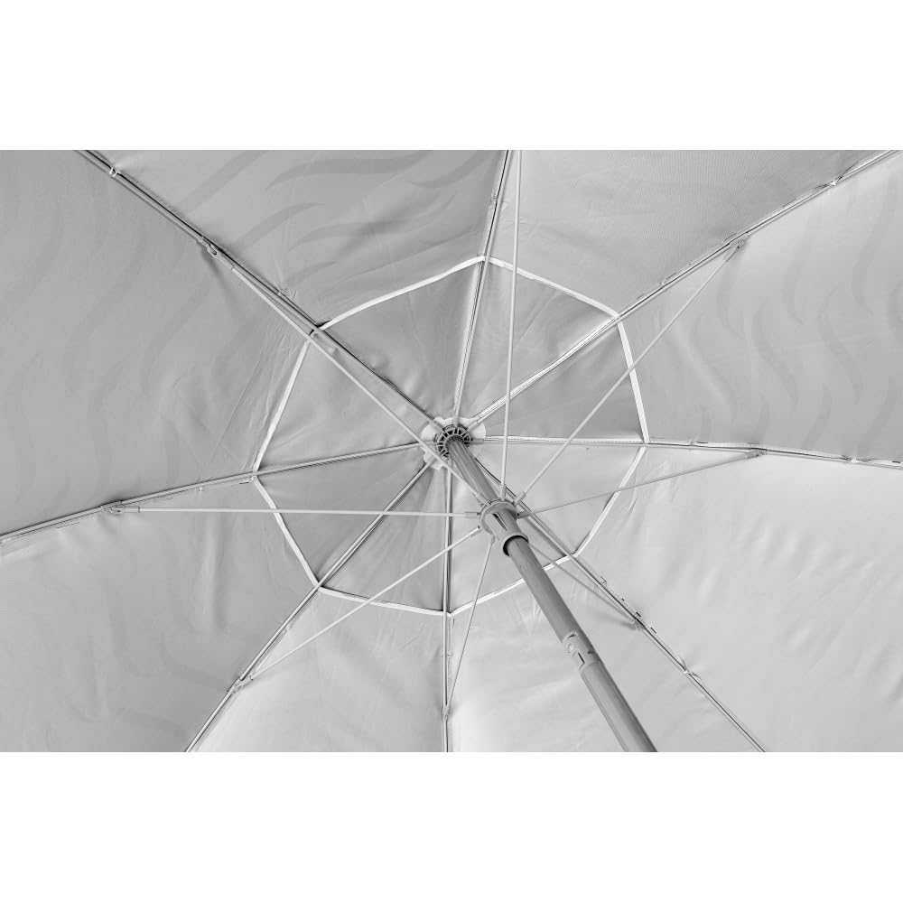 Aremar Sombrilla de Playa Antiviento Airvent, Protección UV 50+, 8 Varillas de Fibra de Vidrio, Mástil resistente, Funda de Transporte con Asa