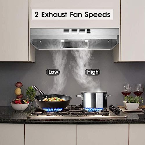 Zomagas ZMS-3976 Range Hood 30 Inch Under Cabinet, Stainless Steel Kitchen Vent Hood 280Cfm thumb #2