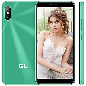 EL Téléphone Portable Debloqué 6C 4G Smartphone Pas Cher, 5,5 Pouces 16Go ROM 1Go RAM SD 128Go Dual SIM 5MP Triple Caméras, Android 8.1, Batterie 2500mAh, Face ID, GPS, WiFi -Vert