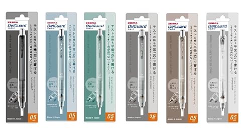 ゼブラ デルガード シャープペンシル ライトグレイッシュ 6本セット マットクリアブラック マットブルー マットグリーン マットグレー マットベージュ マットクリア P-MA85-LG