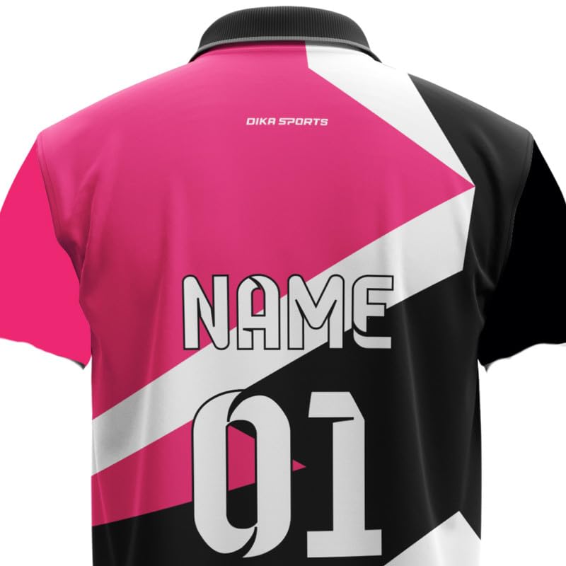 Image of Dika Sports Cricket Custom Player Name and Number Jersey Cricket Tshirt for Men | 2 Year to 5XL