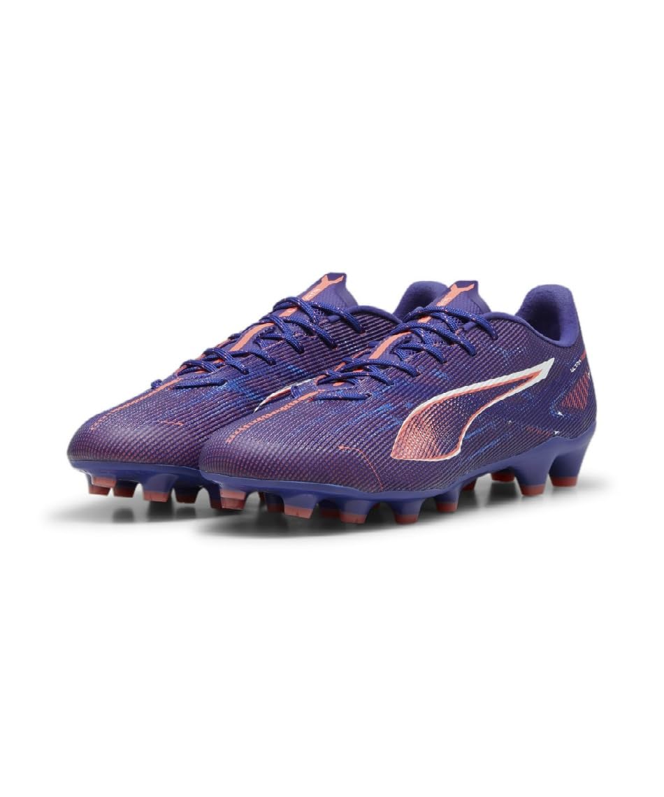 PUMA(???) Men's Shoes Soccer Cleats, 24 Fall/Winter Colors Lapis Lazuli/Puma White/Sunset Glow (01), 25.5 cm