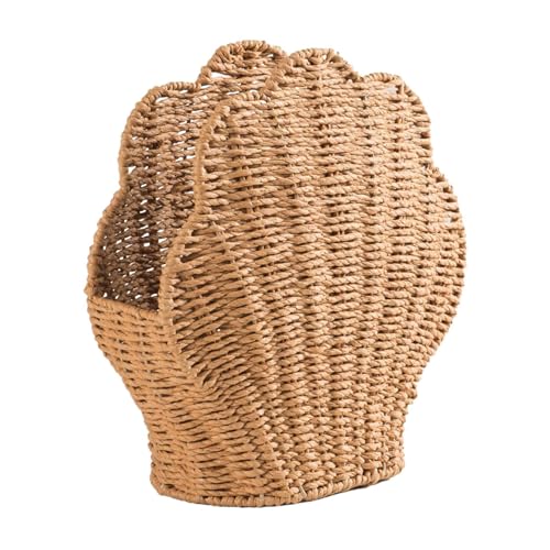 Organisateur élégant avec motif esthétique tissé en forme de coque de rangement