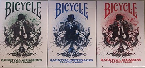 Bicycle Lot 3 Decks Karnival Assassins and Renegades Playing Cards