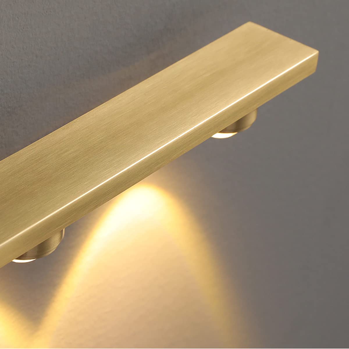 3W Badezimmer Spiegelleuchte LED 30 Cm Schminklampe Für Spiegel Wandmontage IP44 Badspiegel Lampe Anti Nebelwasserdicht 3 Flammen Badleuchte Spiegellicht Schrank Aufbauleuchte 4000K Gold