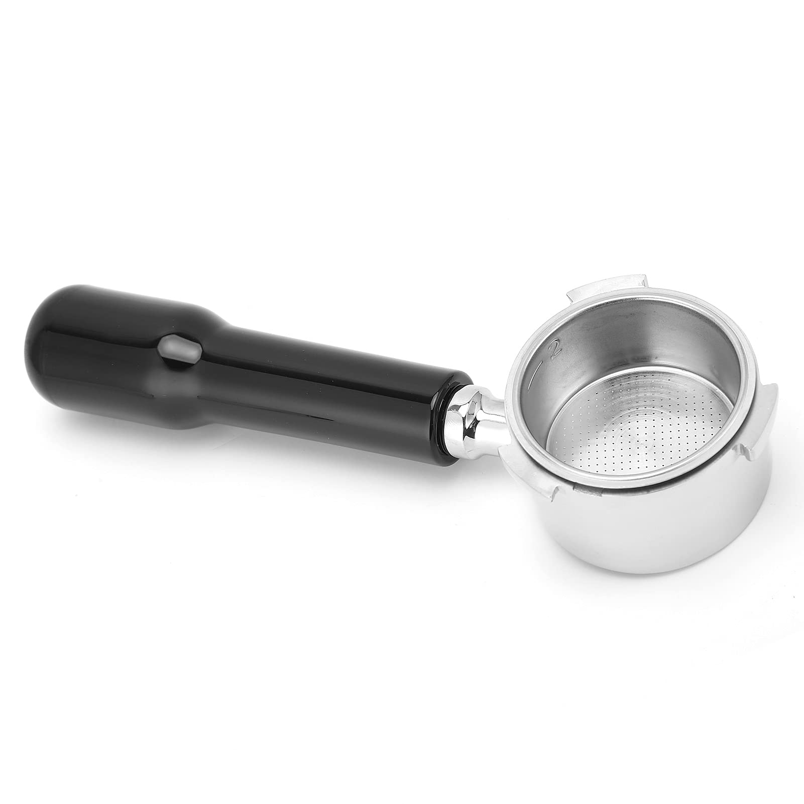 Kolba do kawy bez dna Uchwyt filtra ze stali nierdzewnej Narzędzie do wymiany kosza Ergonomiczny drewniany uchwyt do ekspresu do kawy Domowy barista Miłośnik kawy Trwały Łatwy do (51 mm/2,0 cala)