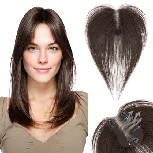 SEGOHAIR Hair Toppers for Women Real Human Hair with Bangs