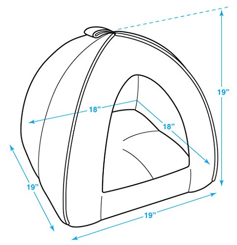 Pet Tent-Soft Bed for Dog and Cat by Best Pet Supplies - Brown Linen, 19" x 19" x H:19" - Image 5