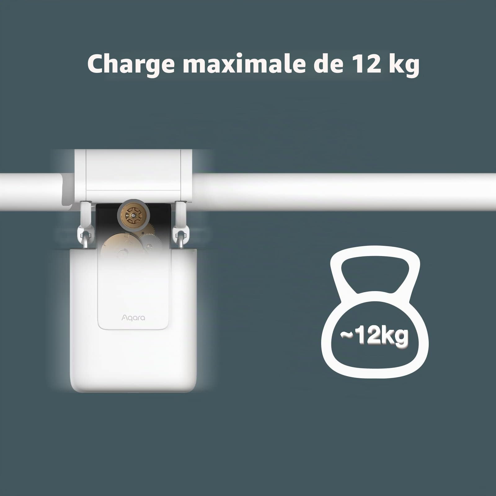 Aqara Moteur Electrique pour Rideau E1(Rod Version, 1 Paquet) | Nécessite AQARA Zigbee 3.0 Hub, Contrôle à Distance, Compatible HomeKit, Alexa, Google Assistant et IFTTT