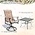 5-Piece Outdoor Patio Dining Set with 4 Swivel Rocker Chairs, 38"x 38"Metal Table with Umbrella Hole, 4-Person Patio Table and Chairs furniture for Backyard, poolside, Balcony and Garden Brown