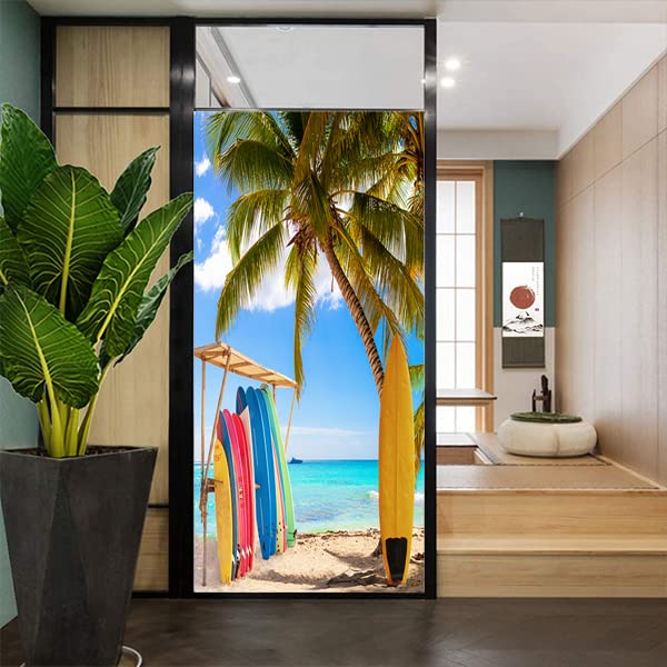 Vinilo Decorativo para Ventana Azul Playa 23.6x17.7 pulg miniatura 5