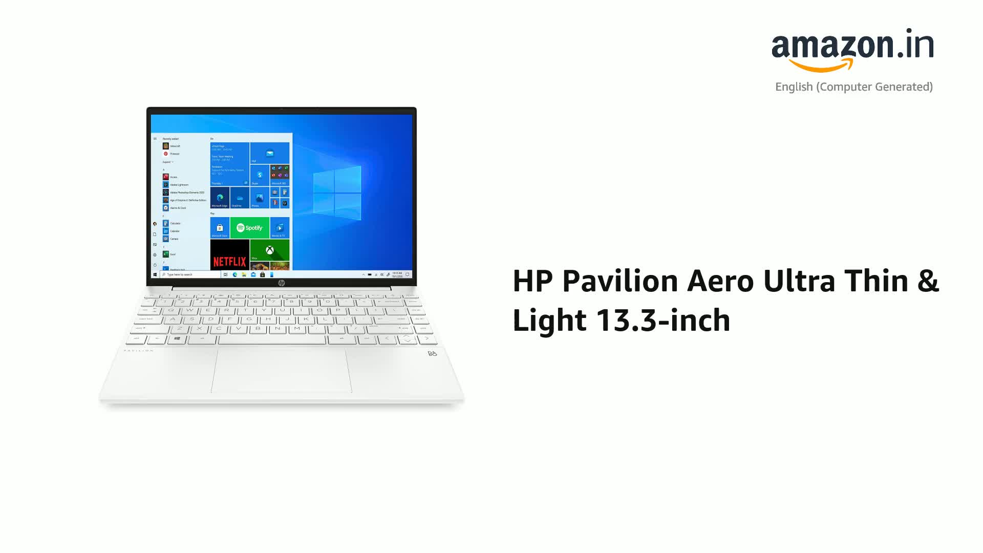 HP Pavilion Aero Ultra Thin & Light 13.3-inch(33.8 cm) WUXGA