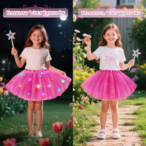 Falda tutú con luces para niñas de 3 a 8 años miniatura 4