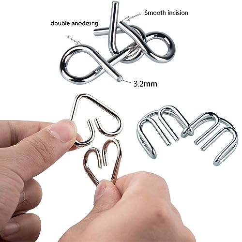 36 Stück Metall Knobelspiele, Knobelspiele Kit Denksportaufgaben Metallpuzzle Entwirrung Puzzles Geduldspiele Set für Erwachsene und Kinder ostergeschenke