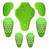 BRGD 7 Teiliges Level 2 Motorrad Protektor Set, Rückenprotektor Motorrad Abnehmbare für Motorradfahren, Mountainbiking, Motocross, Skateboarding
