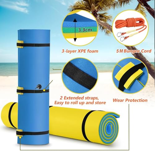 CTSC Floating Water Mat, 305 x 150cm Schwimmende Wassermatte, Wassermatt, reißfeste 3-lagigen XPE-Schaummatte, EIN toller Begleiter für Bootsfahrten und Poolspaß
