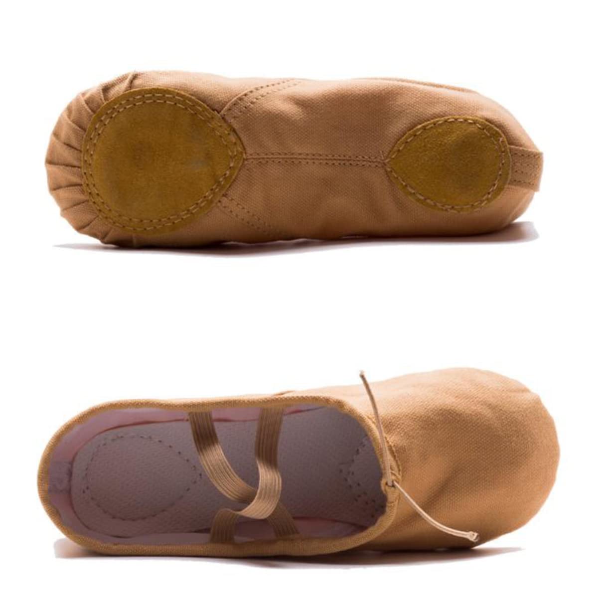 Healifty 1 Pair Flats Canvas Dance Shoes Non Slip Dancing Shoes Ballet Pilates Shoes Shoes Girls Ballet Flats Girls Slippers Ballet Dance Shoes Elastic Exercise Shoes Girl Child Brown