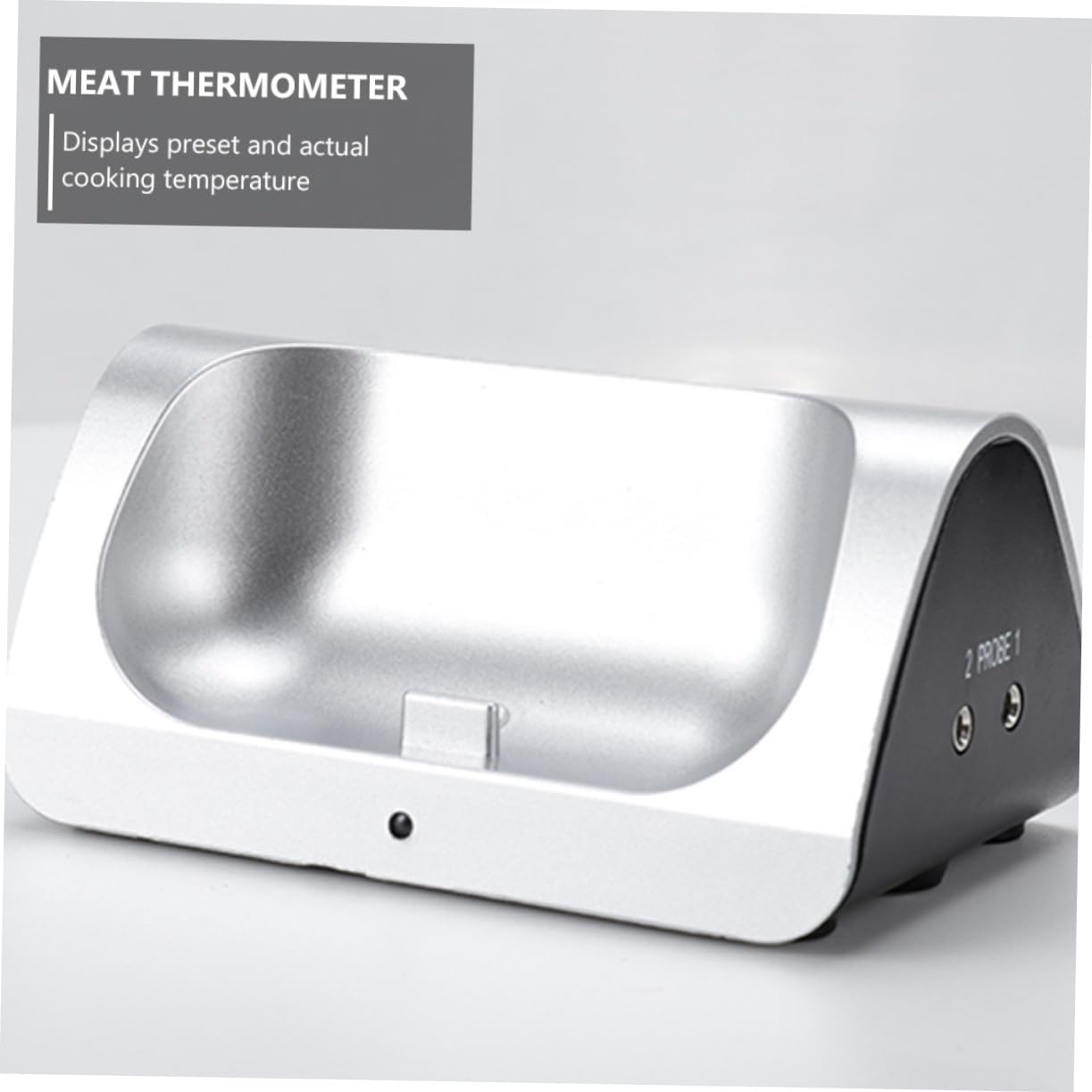 TOPBATHY Termómetro Inalámbrico para Carne y Cocina Pantalla LED y Diseño Único para Asar y Fumar