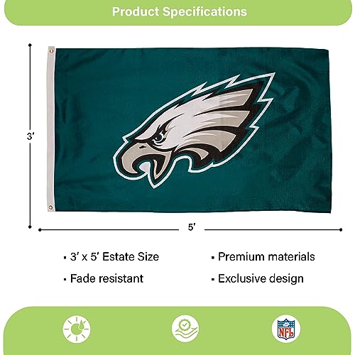 Team Sports America Nfl Philadelphia Eagles 3 X 5 Outdoor Durable Flag With Grommets thumb #2