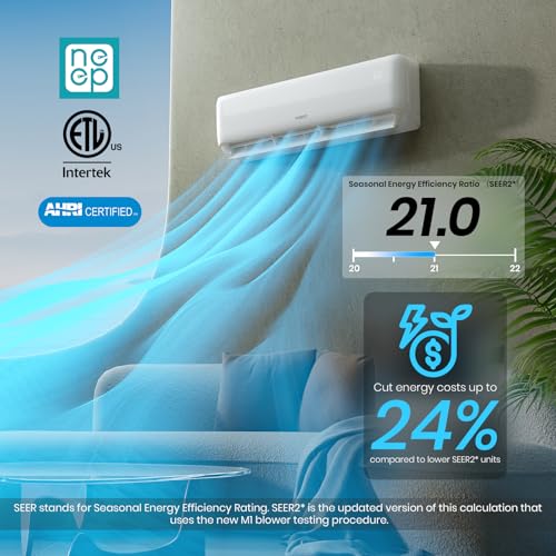 Image of TOSOT 33,600 BTU Mini-Split Air Conditioner and Heating System, 21 SEER2 Wifi-Enabled Ductless Inverter AC Unit with 16ft Copper Line Set, Voice Controlled, 208-230V, Cosmo Series | WiFi-Enabled Ductless Inverter, 16ft Copper Line Set, Heats Down to -13F, Ideal for Bedroom, Office and Living Room