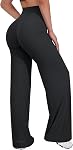 VOYJOY Straight Leggings Bottoms Wide Leg Pants for Women 29"/ 31.5"/33" High Waist Stretch Casual Sweatpants