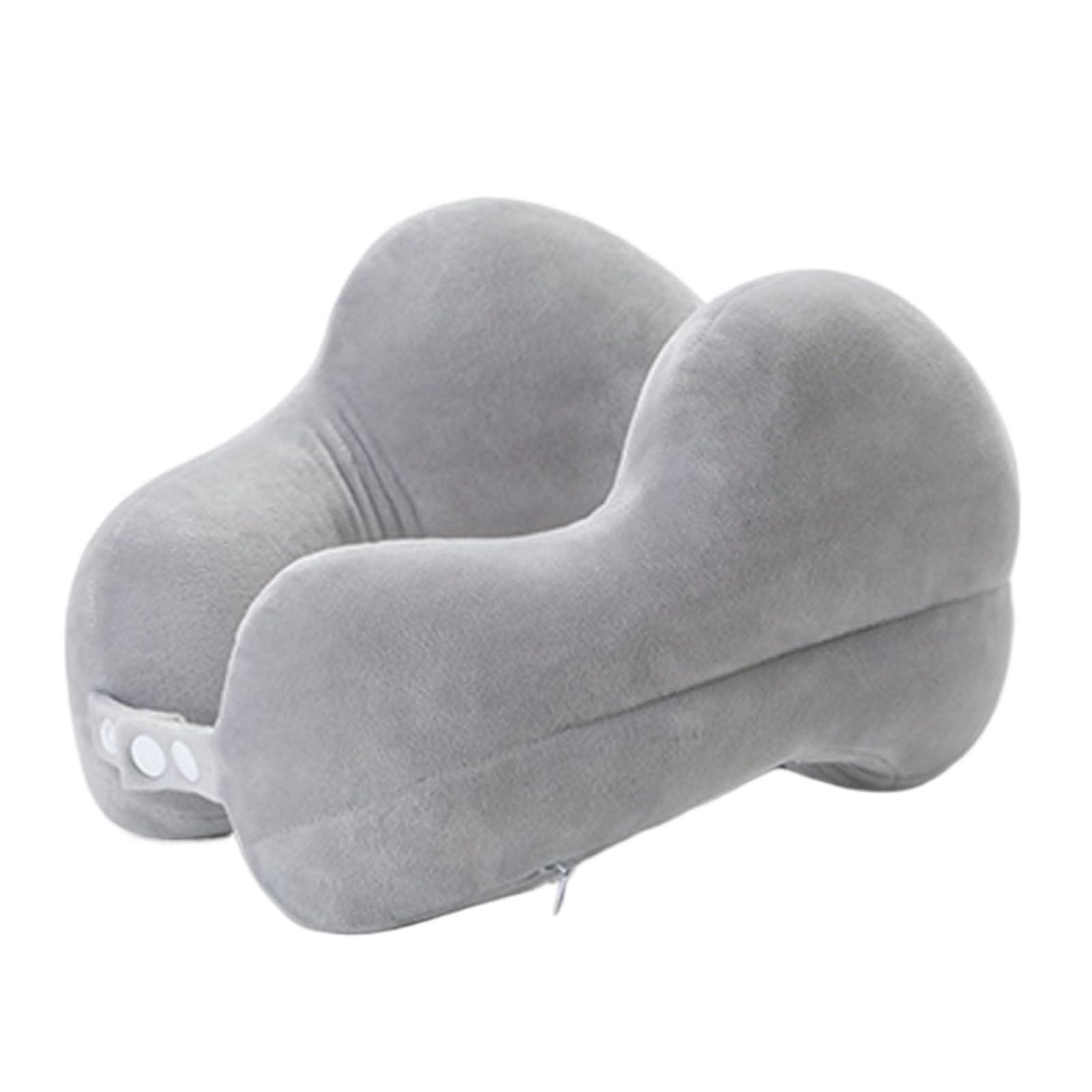 Portatile Cuscino da Viaggio Cuscino di Supporto for Il Collo Adatto for La Testa Durante Sonno in Ufficio Ufficio Casa Morbido(Grey)
