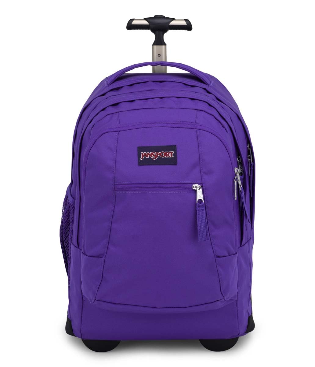 JanSport Driver 8 Rolling Backpack - Wheeled Travel Bag with 15-Inch Laptop Sleeve, One Size, Party Plum, Party Plum, One Size, Driver 8 Rolling Backpack