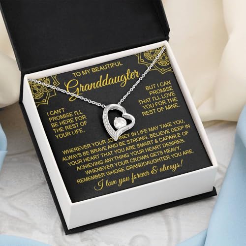 Granddaughter Necklace Gift from Grandma or Grandpa for Christmas Birthday or Special Occasion A Heartfelt Jewelry Keepsake to Show Your Everlasting Love and Support3