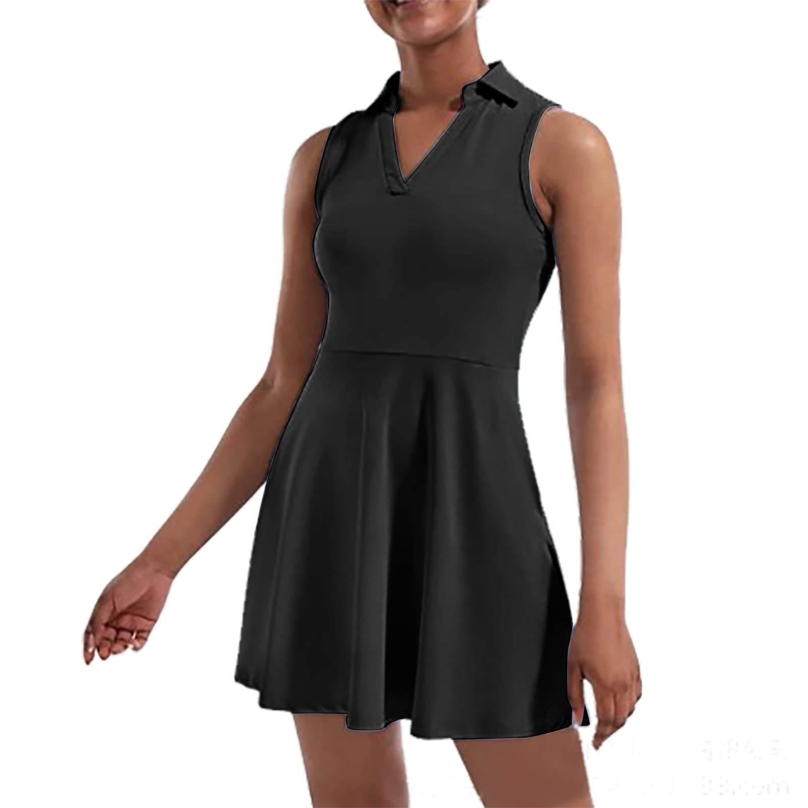 Jupe de tennis tendance pour femme avec short intégré 4 poches et exercice sans manches. Pour les voyages, les vacances