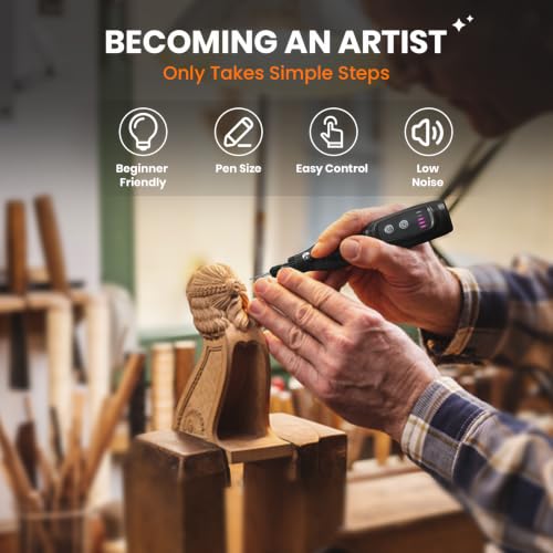 Image of HARDELL Mini Cordless Rotary Tool, 4V 5-Speed Portable Rotary Tool with 43 Accessories, Type-C Charging DIY Craft Tool for Sanding,Carving, Polishing, Jewelry,3D Priting