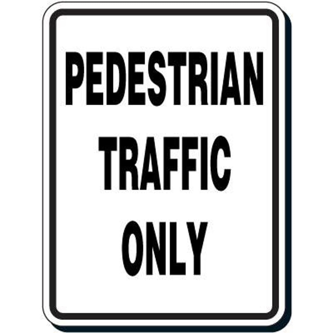 Yaasimoule Metal Pedestrian Traffic Only Sign Signs Signs & Plaques Home Decor 12X8 Inch/30X20cm