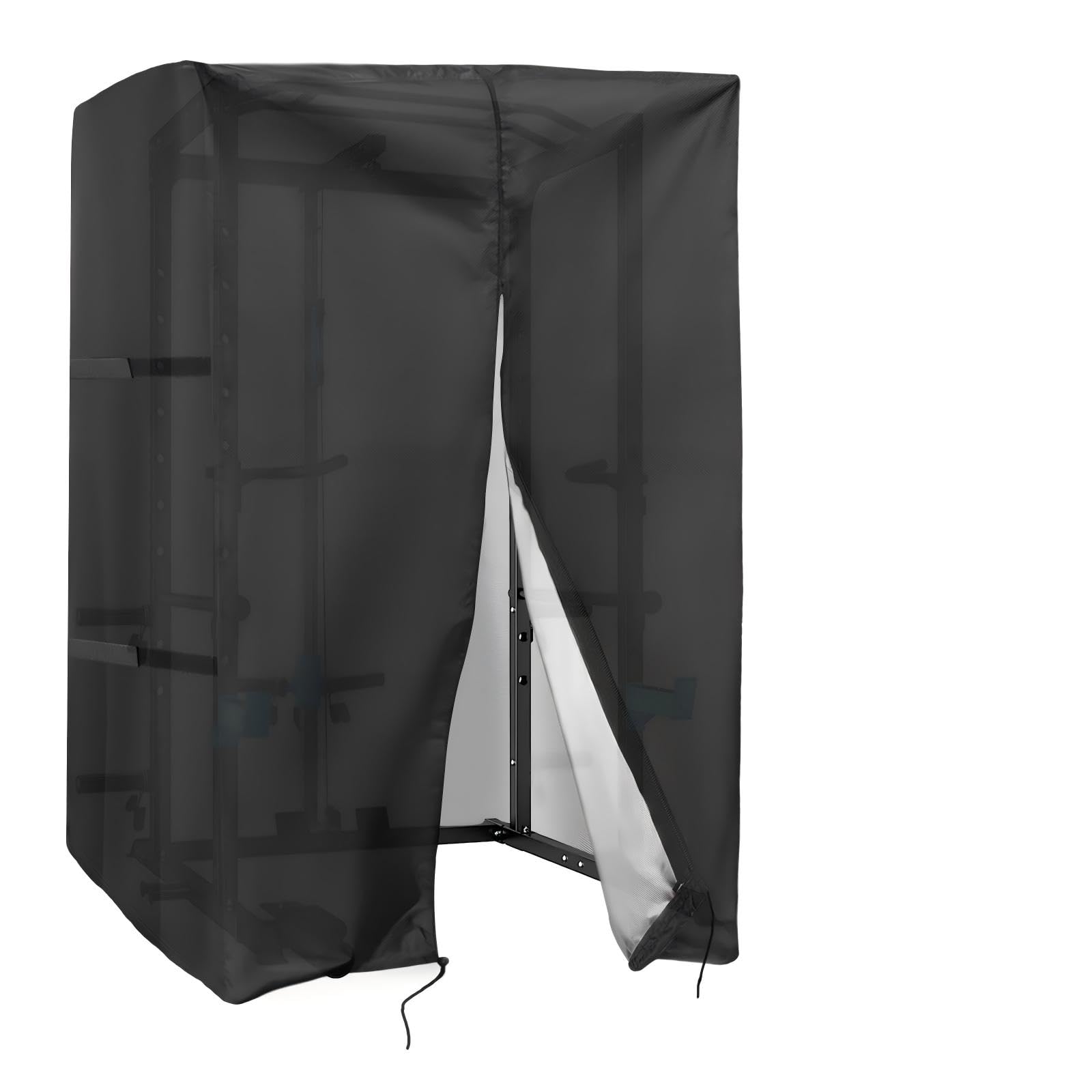 Photo 1 of Safipotts Squat Rack Cover, Waterproof Outdoor Gym Equipment Covers with Zipper for Squat Rack/Weight Lifting Rack/Home Gym Workout Equipment (65.5" Wx 56" D x 90" H)