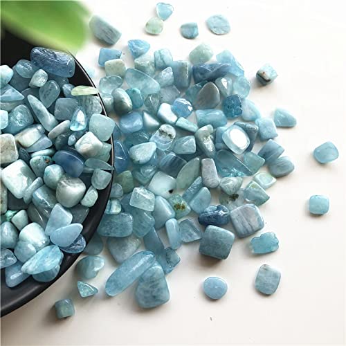 50 g 8-12 mm Acquamarina Naturale Quarzo Ghiaia Pietra di Cristallo Adatta for organizzare vasi Imbottiti acquari Giardini e fontane Raccolta domiciliare