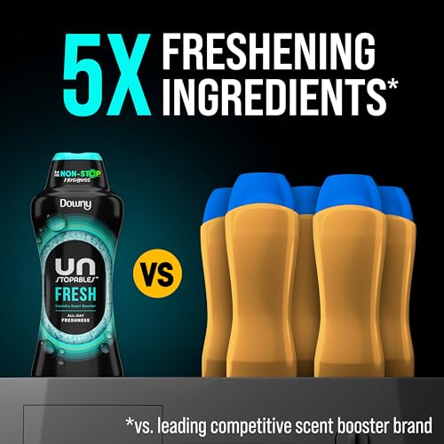 Image of Downy Unstopables In Wash Scent Booster Beads, Fresh Scent, 24 oz, Laundry Beads For Odor Protection, Downy Scent Booster Beads, Laundry Scent Boosters