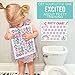 Hadley Designs Potty Training Chart for Toddlers Girls -10 Sticker Potty Chart for Toddlers Girls, 8.5x11