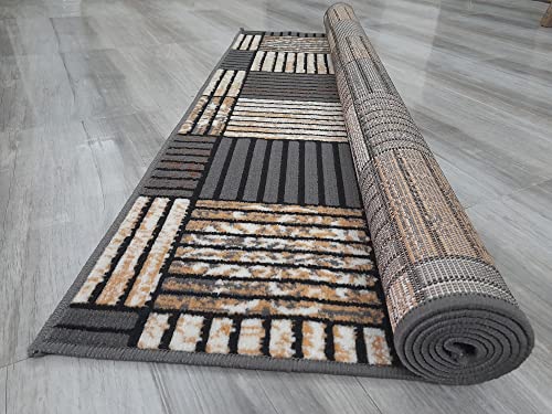 Image of Soft Modern Washable Beautiful Acrylic Rugs for Home Decor Living Room 5x7 Feet (150 x 200 Cm) Grey Color