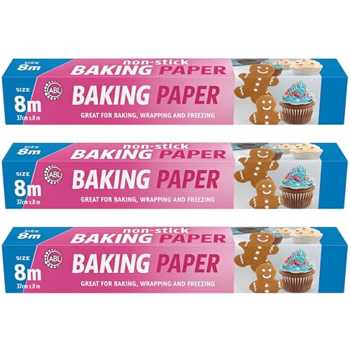 Papel de pergamino antiadherente de alta calidad para hornear, papel a prueba de grasa para hornear, envolver y congelar, rollos de 3 x 8 m