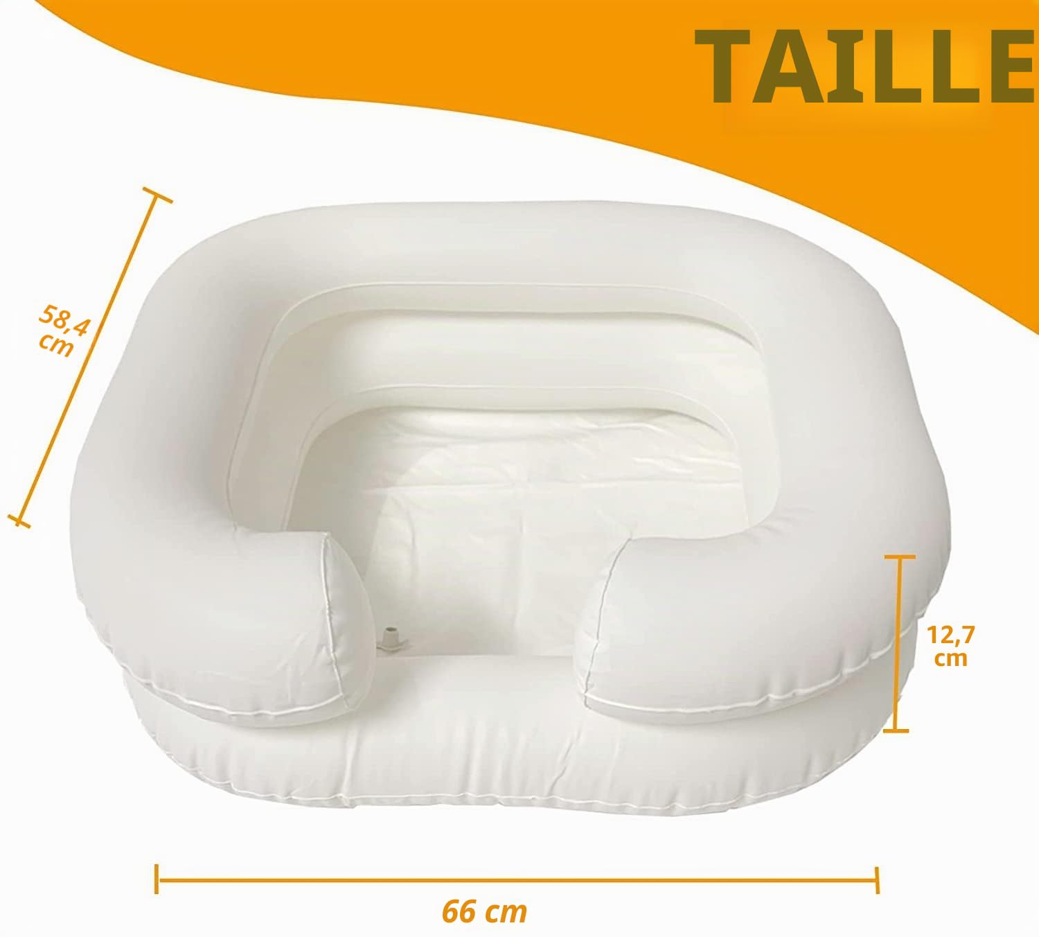 Système de douche de nuit, kit de lavabo gonflable pour lit de personnes âgées, facile à handicaper, grossesse, allongé (lot de 6)
