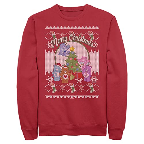 Fifth Sun Care Bears Xmas Sweater Mens Pullover Crew Fleece