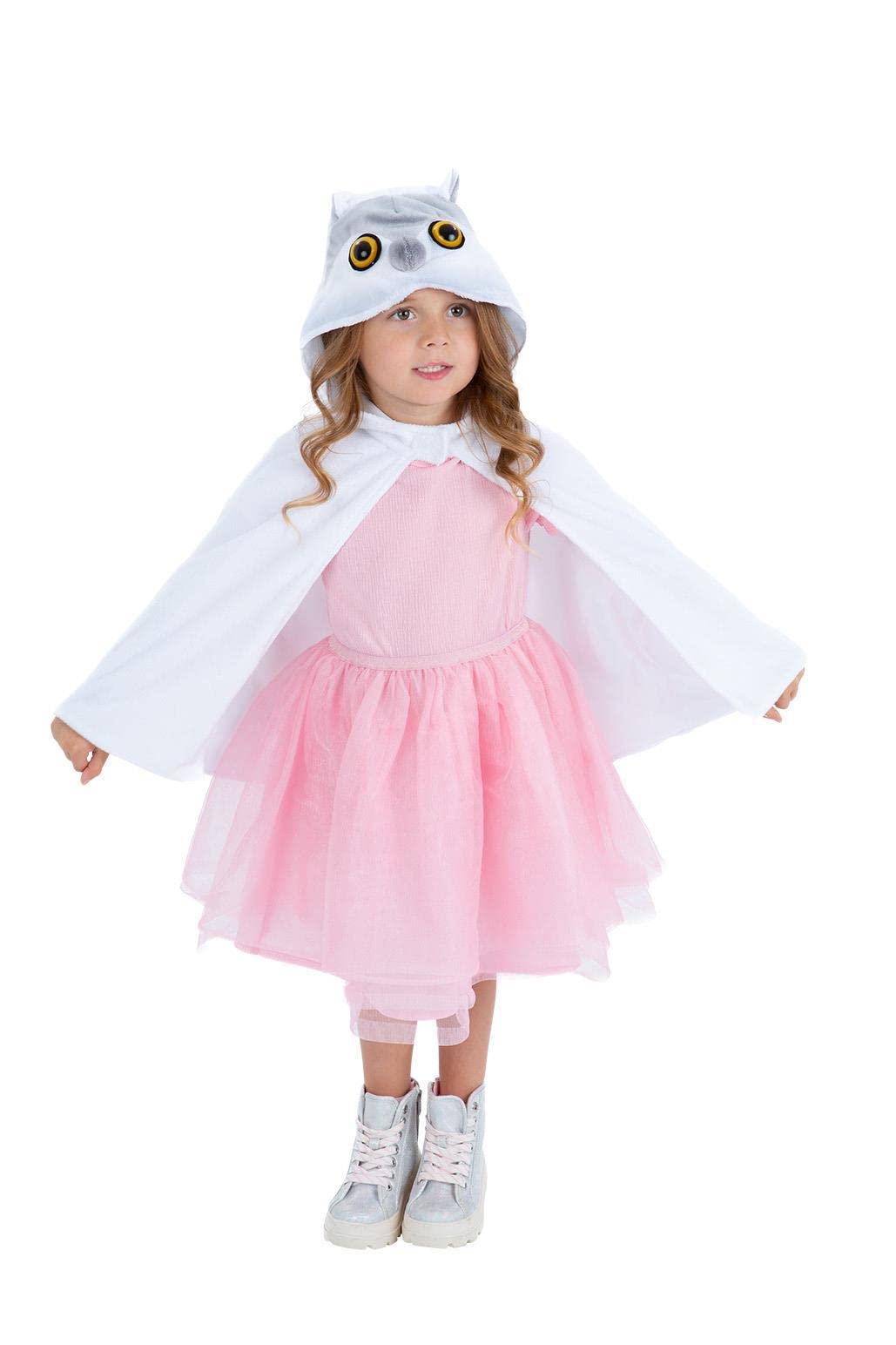 Smiffys Deluxe Baby Owl Plush Cape, Kids, Children's Animal Fancy Dress, Book Character Dress Up Accessories