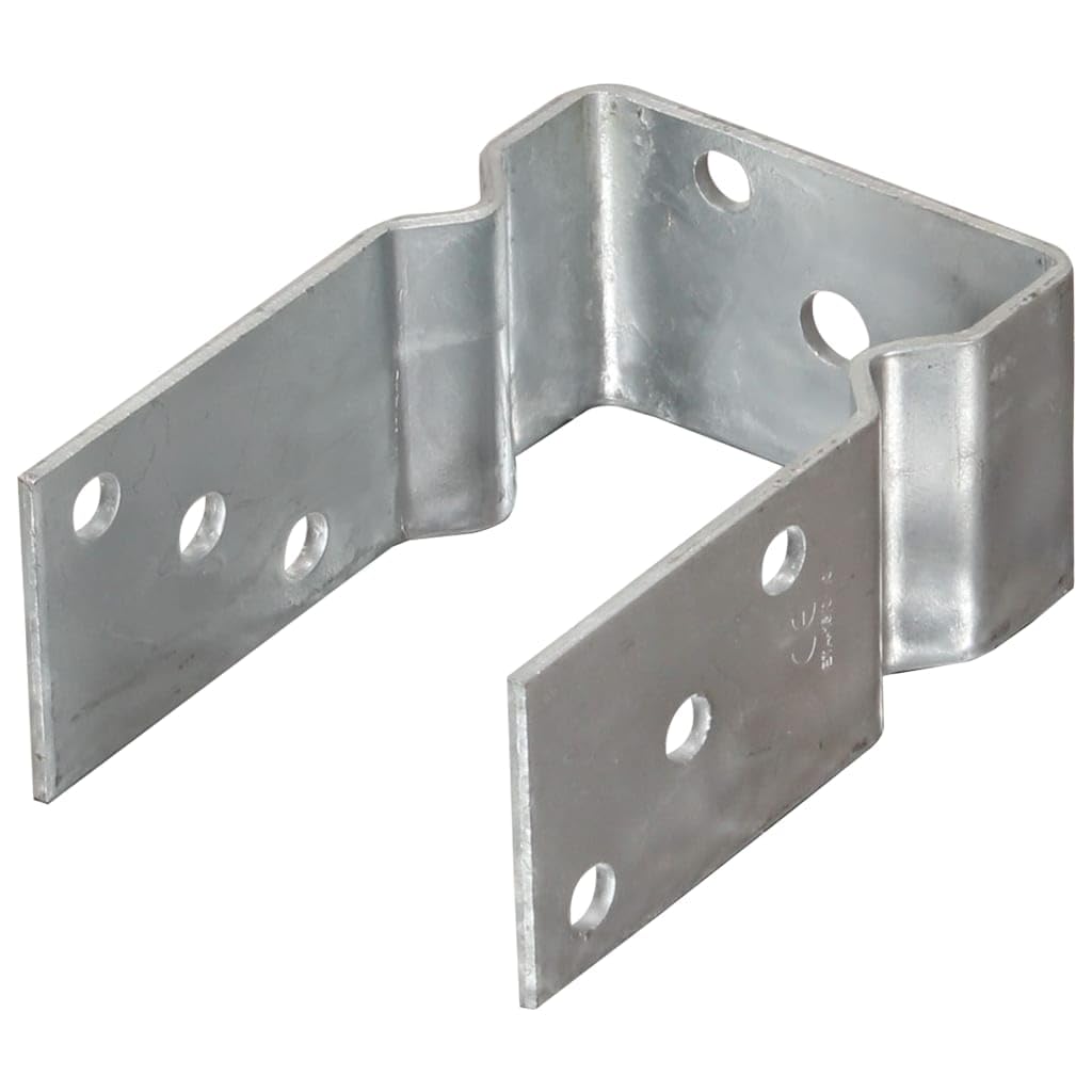 Pfostenträger 12er Set U-Form 9x6x15 cm feuerverzinkter Stahl Pfostenschuhe Bodenhülse für Gartenzäune Pfostenanker