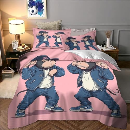 Housse de couette lavable machine microfibre légère motif imprimé - 6