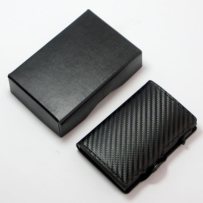 Card Holder Wallet Pop Up Credit Card Wallet RFID Blocking Credit Card Holder Leather Credit Card Wallet for Man Minimalist Card Wallet Auto Pop Up Card Holder Small Wallet for Men(Gray)4