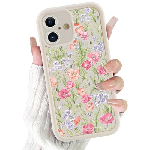 Coque iPhone 16 motif floral protection intégrale antichoc caméra