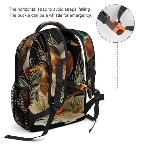 Mallard Wild Duck Unisex Backpack Casual Daypacks Lightweight Shoulders Bag for Camping Hiking Travel3
